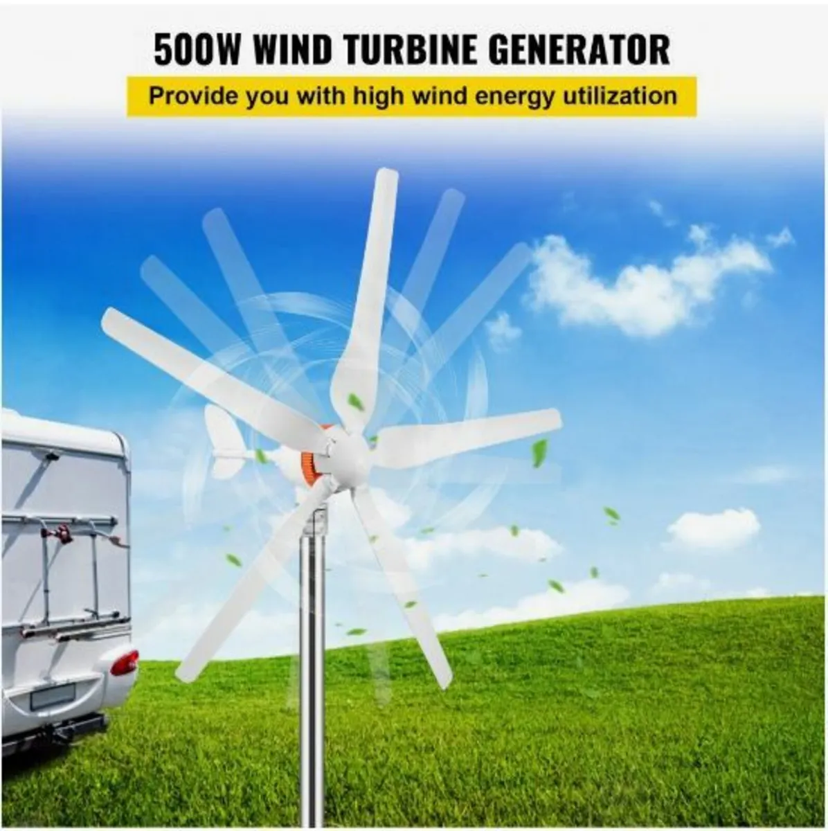 Wind Turbine Generator, 12V/AC Wind Turbine Kit, - Image 3