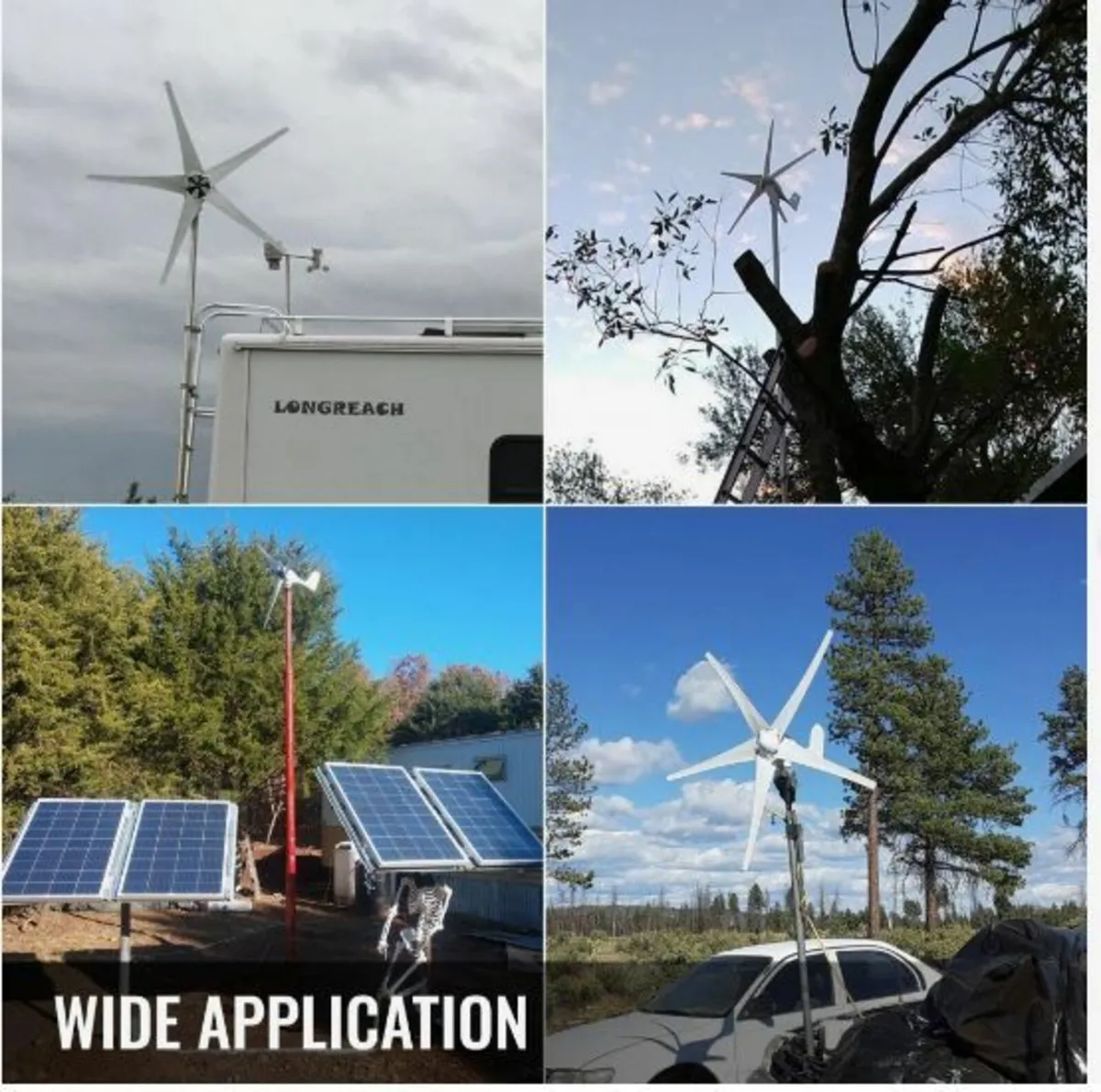800W Wind Turbine Generator 12V 3-Blade - Image 4