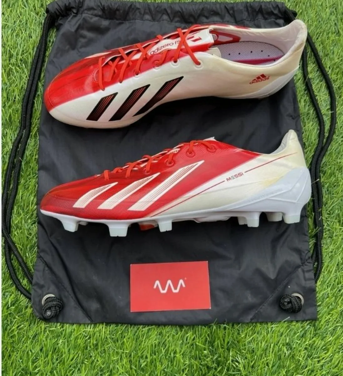 Rare Adidas F30 Messi Edition White and Red boots - Image 1
