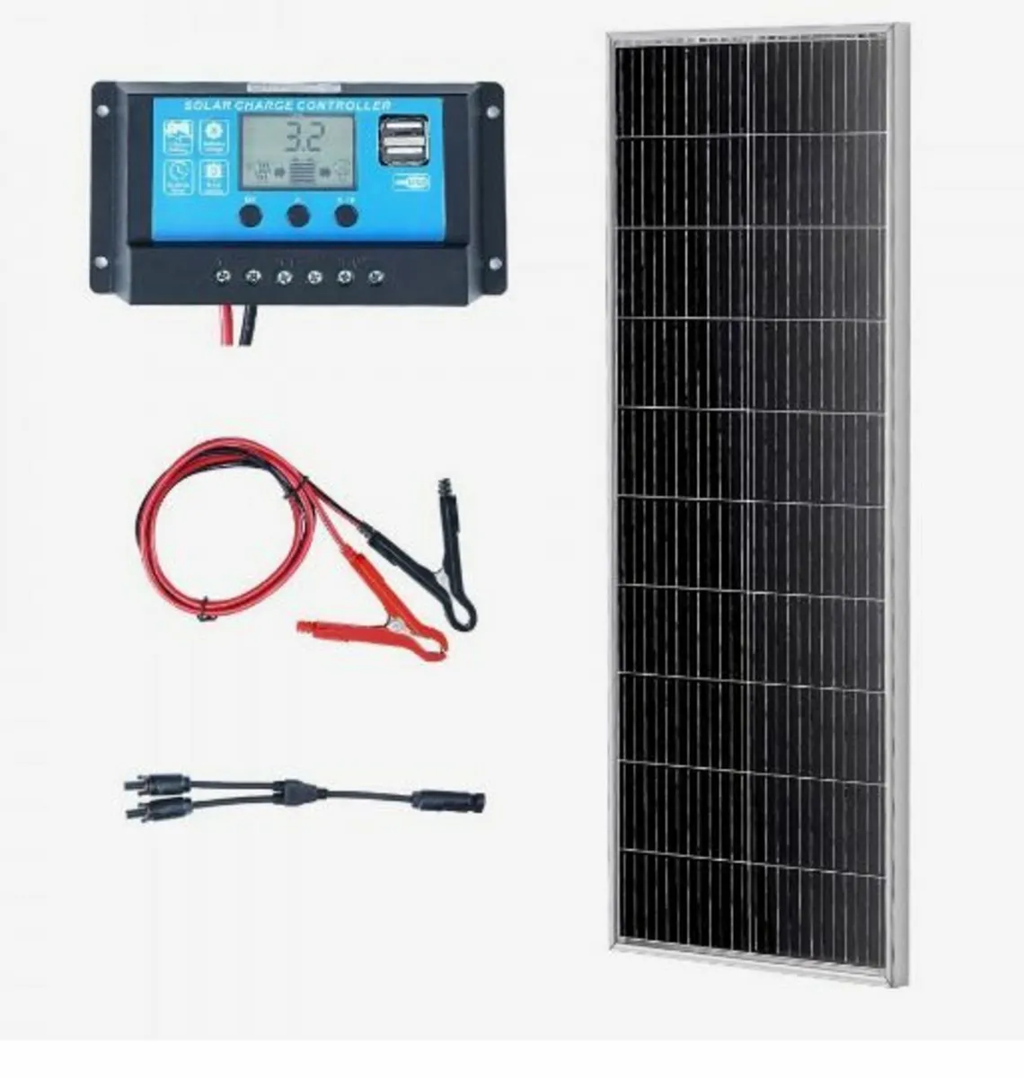 100W Monocrystalline Solar Panel Kit 12V Solar - Image 1