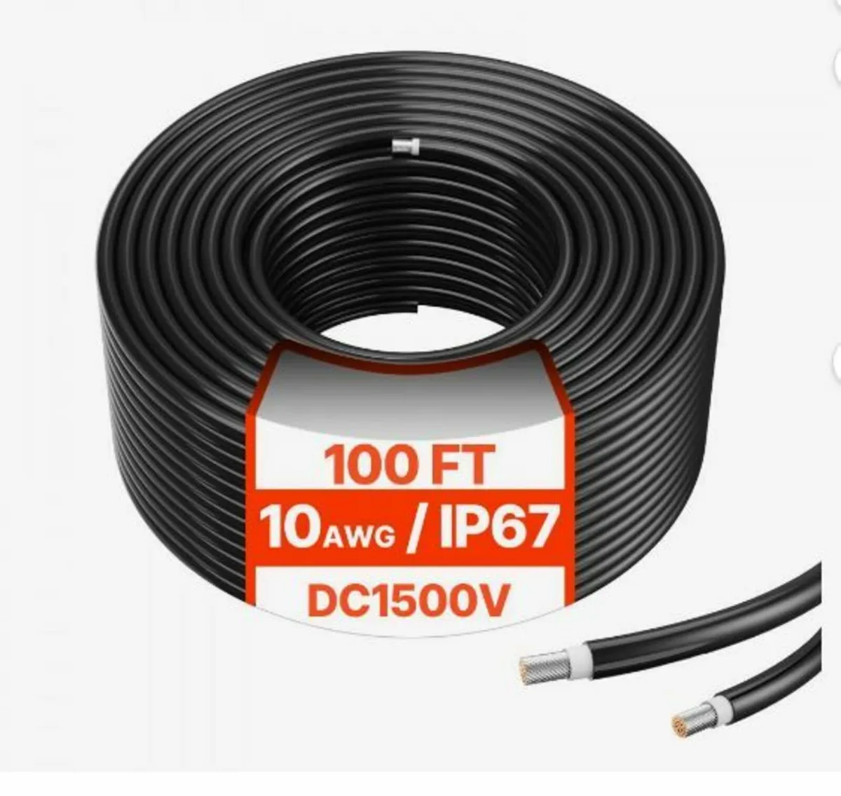 30.48m/100FT Solar Panel Extension Cable - Image 1