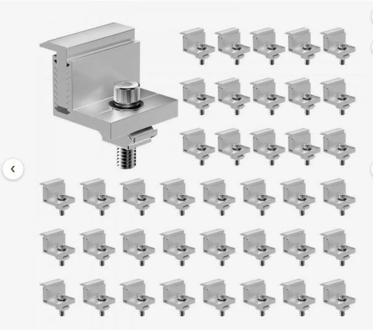 Solar Panel Z Mounting Bracket 35-50mm - Image 1