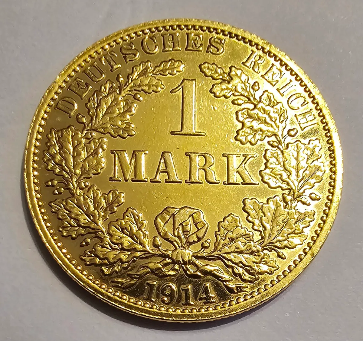 1914 german 1 mark coin - Image 1