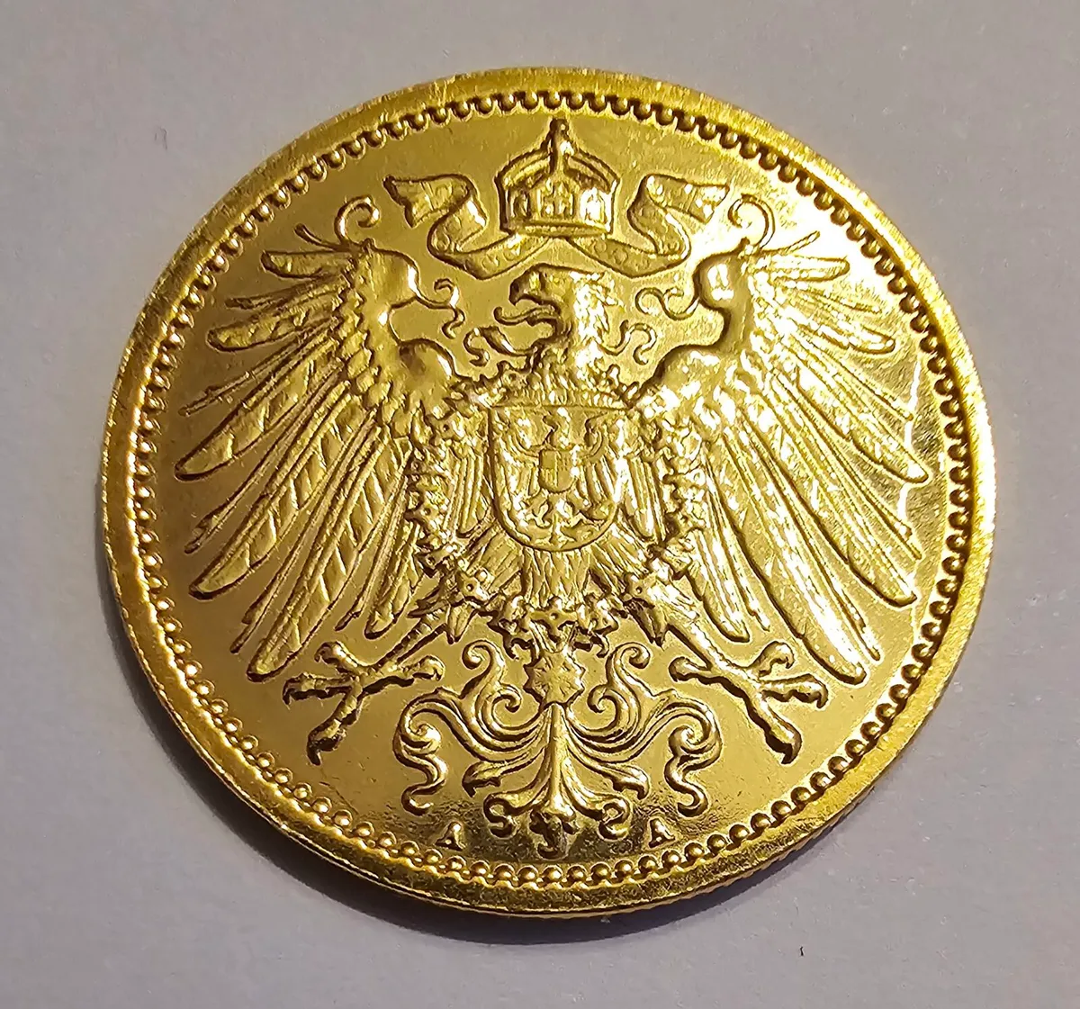 1914 german 1 mark coin - Image 2