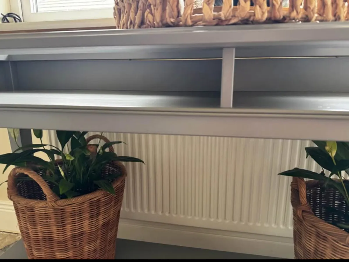 IKEA Glass-Top Console Table - Grey I €85 - Image 4
