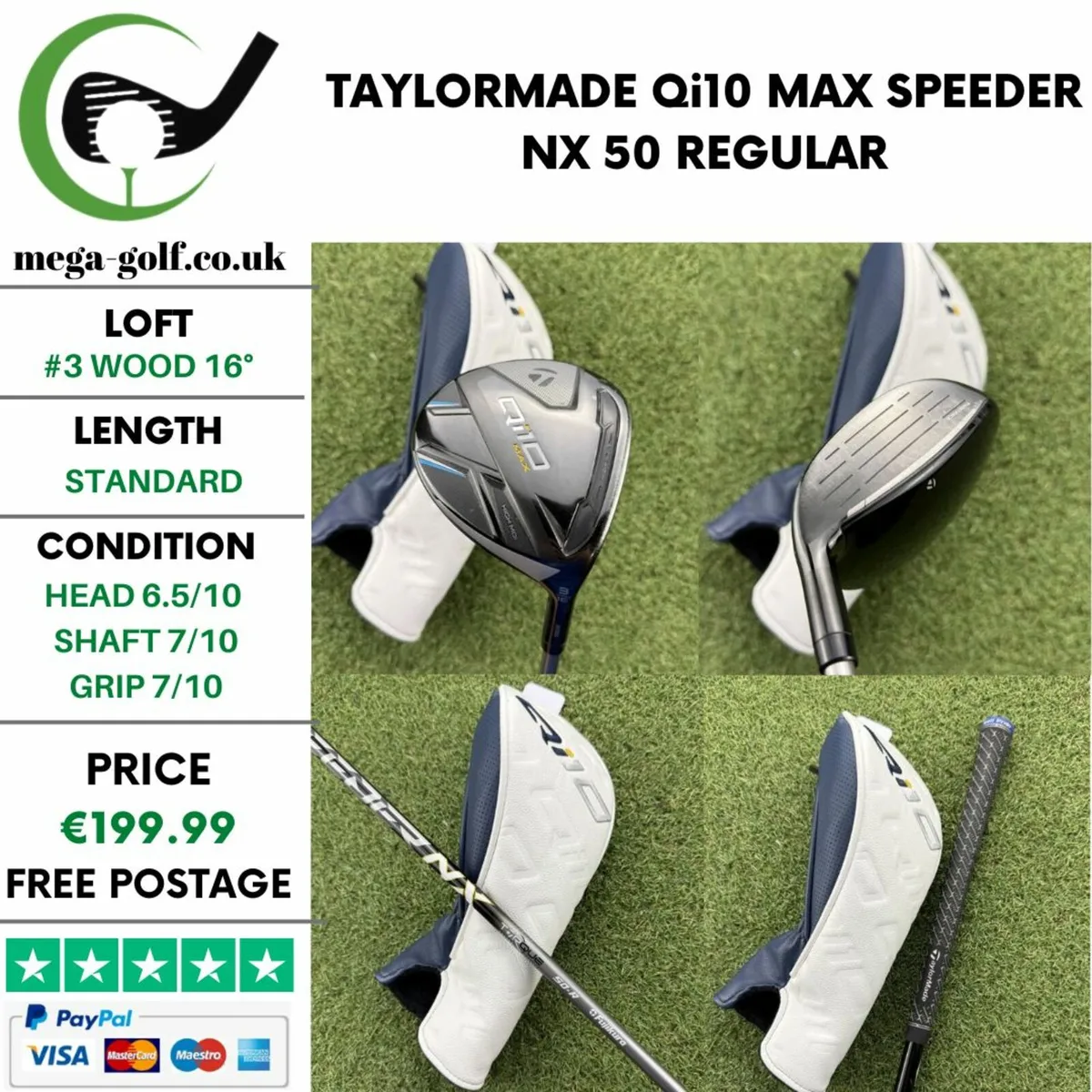TAYLORMADE Qi10 MAX #3 WOOD 16° / REGULAR - Image 1