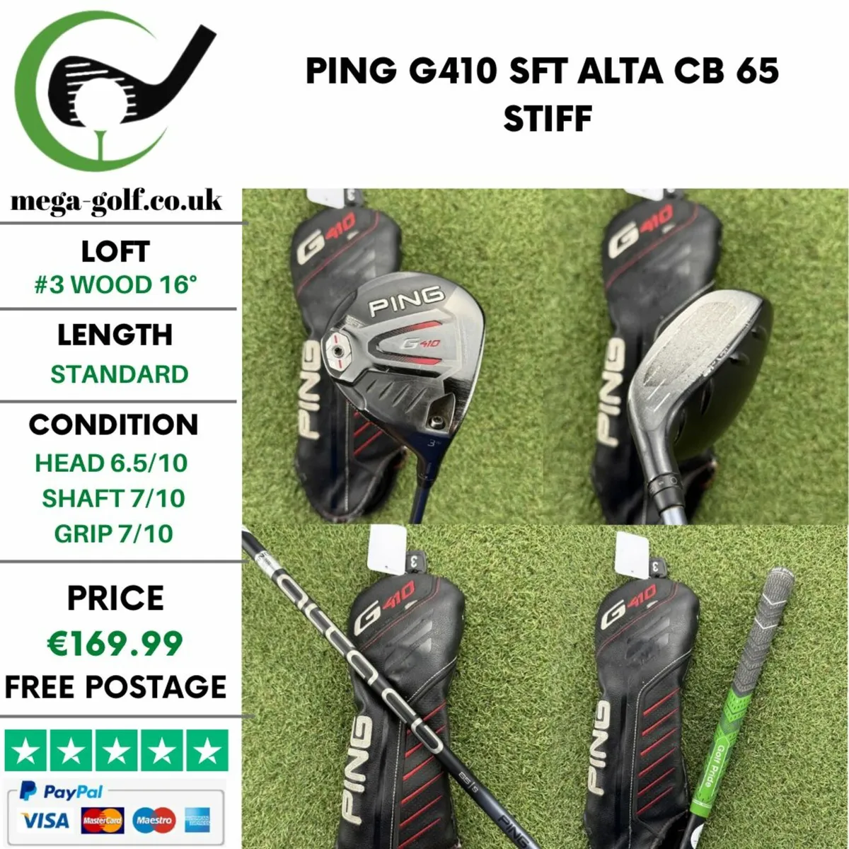 PING G410 SFT #3 WOOD 16° / ALTA CB 65 STIFF - Image 1