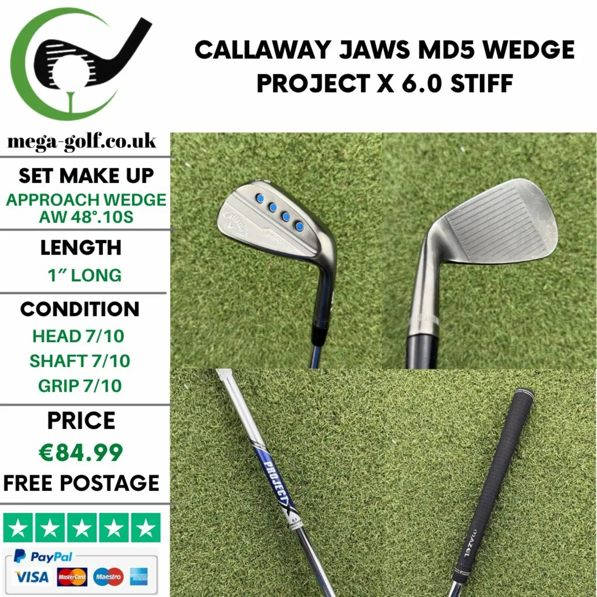 CALLAWAY JAWS MD5 WEDGE AW 48°.10S / STIFF - Image 1