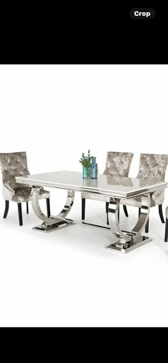 kitchen table and six chairs - Image 3
