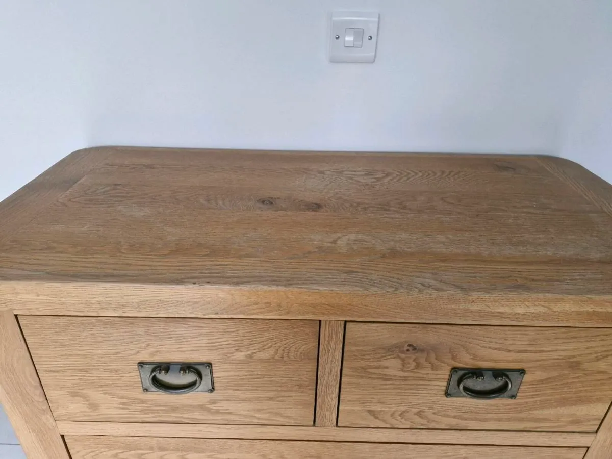 Oak Chest of drawers - 5 drawer -110cm  x 100cm - Image 2