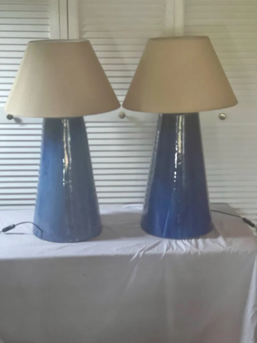 Vintage habitat table lamps - Image 1