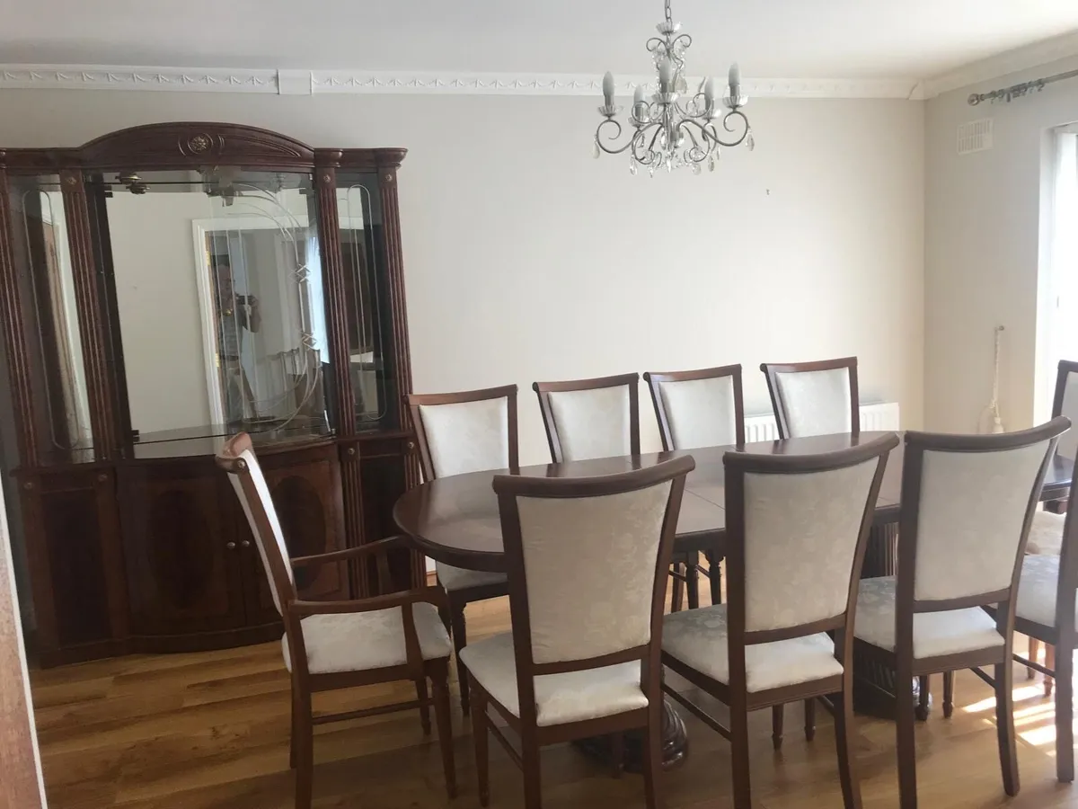 Dining table,chairs and cabinet - Image 2