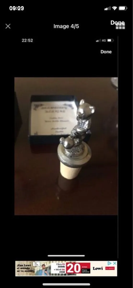 Vintage Pewter Bottle Stopper - Image 4