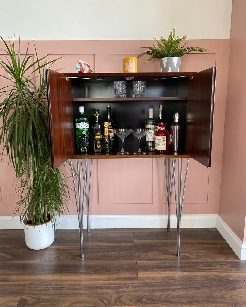 Danish Mid Century Cocktail / Record Cabinet - Image 3