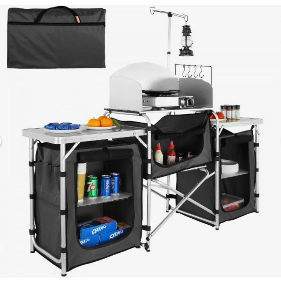 Camping Kitchen Table, Folding Outdoor - Image 4