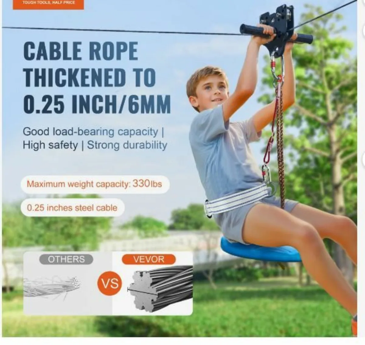 Zipline Kit for Kids and Adult, 100 ft Zip - Image 2
