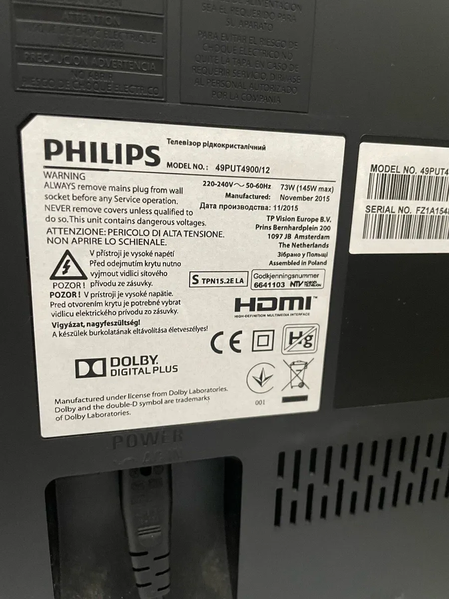 Philips 49inch TV - Image 2