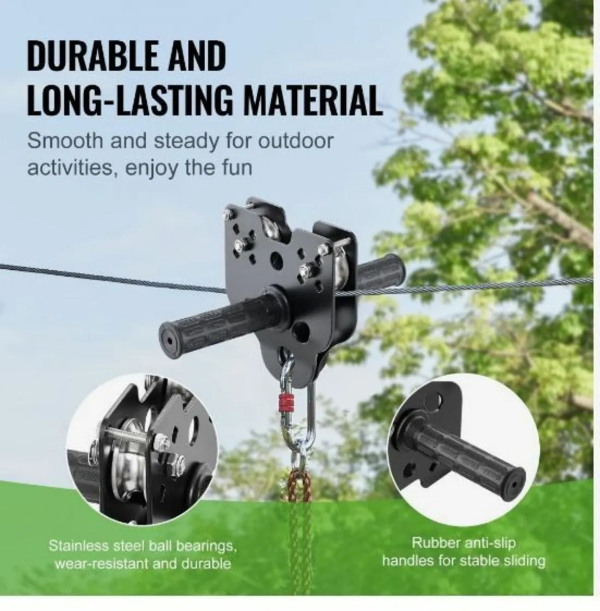 Zipline Kit for Kids and Adult, 100 ft Zip - Image 4