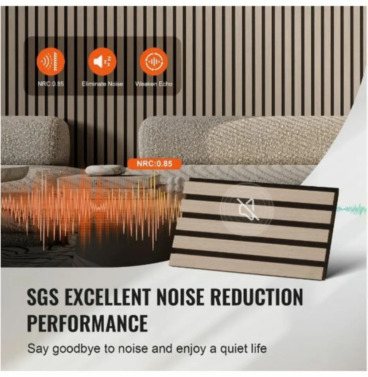 Wood Slat Acoustic Panels 7.9 x 94.5 inch - Image 4