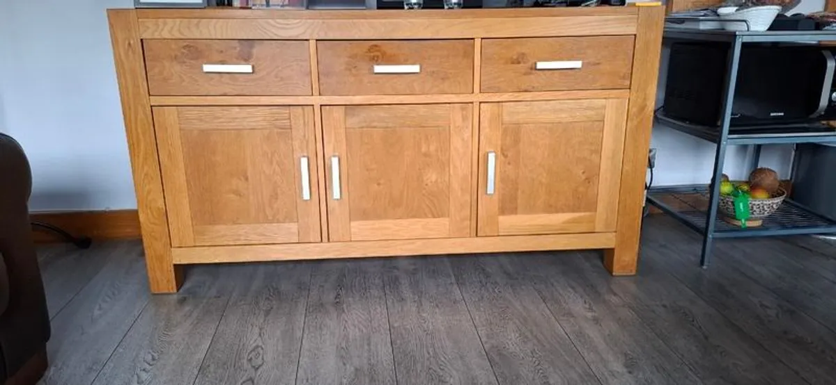 Dining room table chairs and sideboard - Image 1