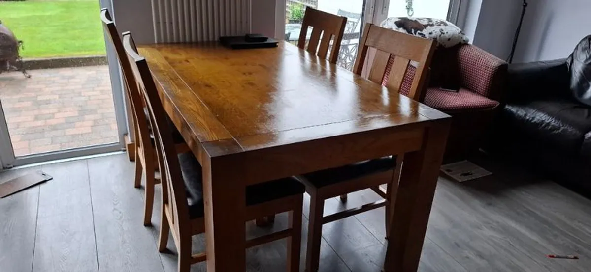 Dining room table chairs and sideboard - Image 2
