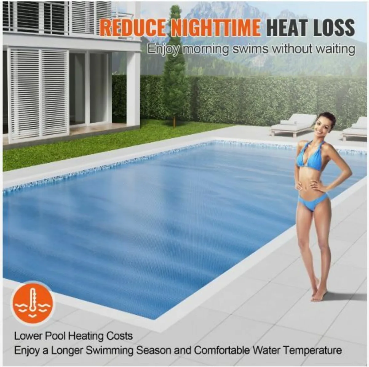 Solar Pool Cover, 36 x 18 ft Rectangle - Image 2
