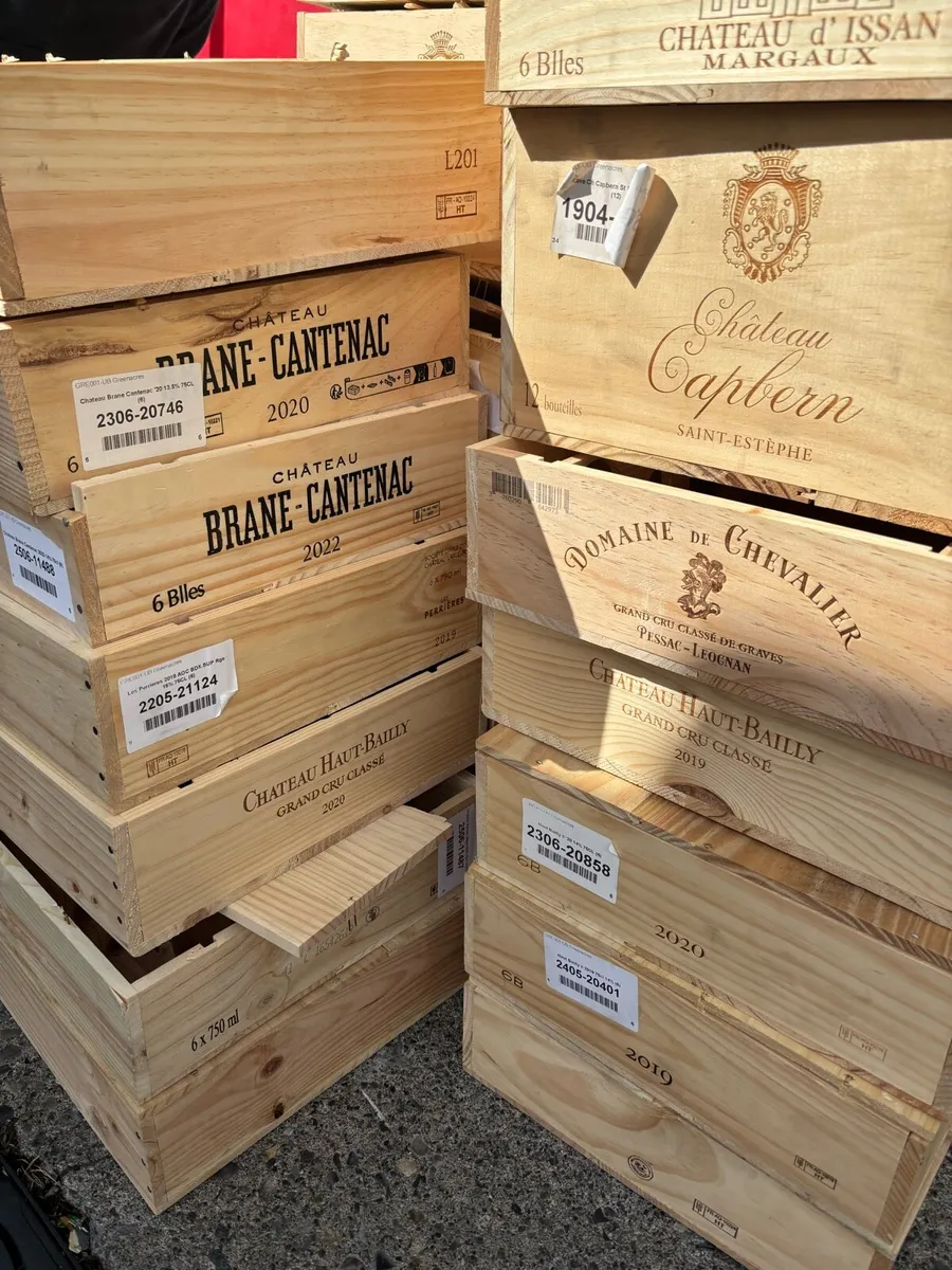 Wooden wine crates