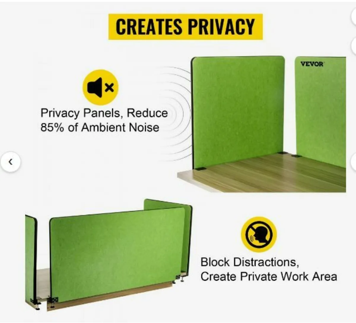 Desk Divider 60'' Desk Privacy Panel - Image 2