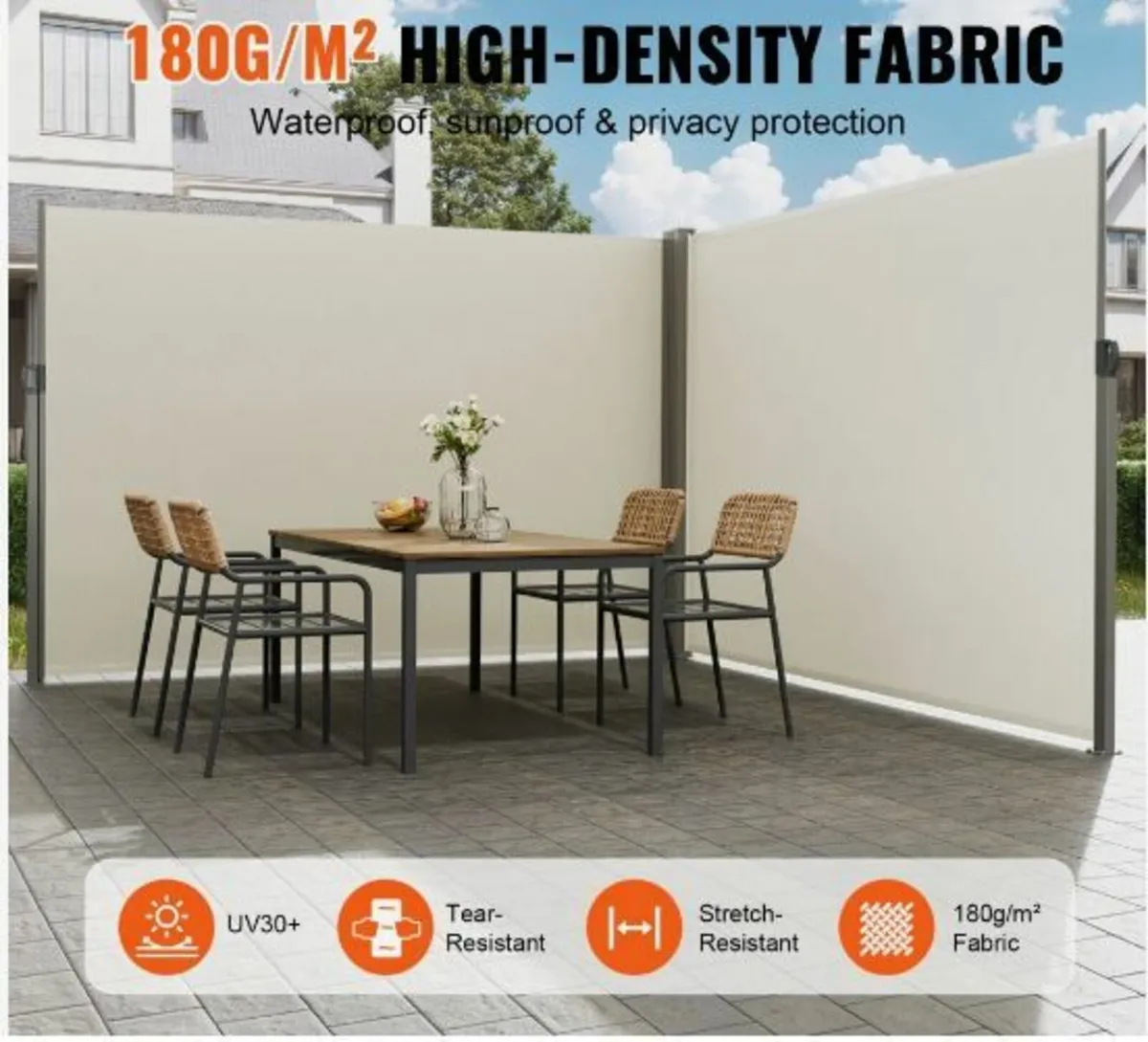Retractable Side Awning, 79''x 236'' Outdoor - Image 2