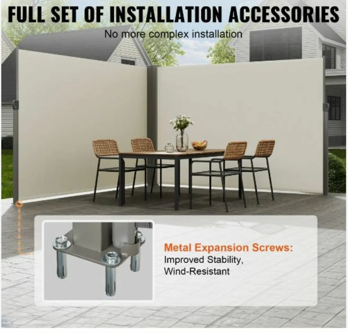 Retractable Side Awning, 79''x 236'' Outdoor - Image 4