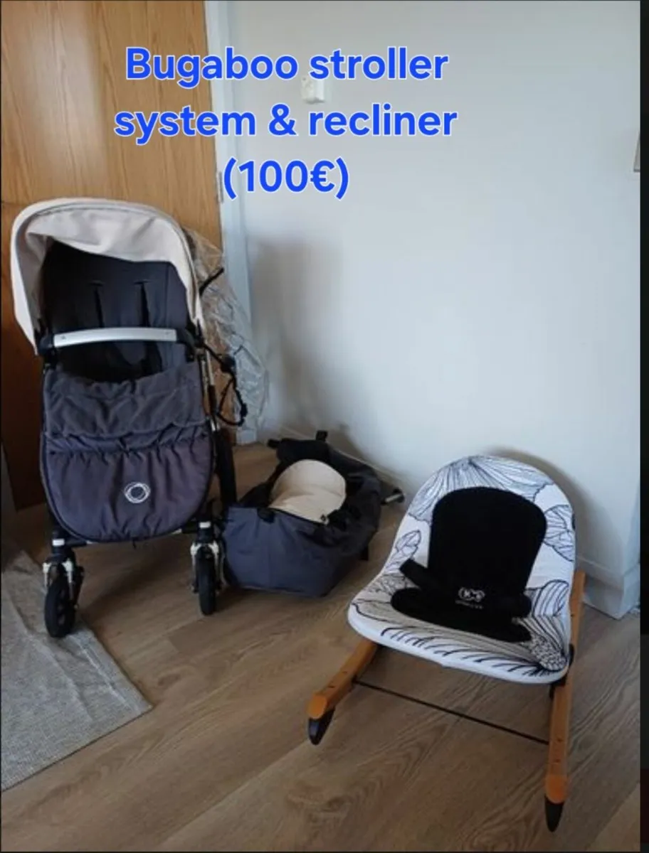 Bugaboo buggy stroller system & baby bouncer - Image 1
