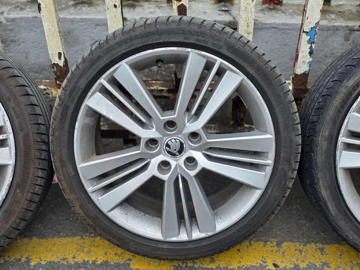4 Genuine VRS Skoda Alloys 18" 5X112 - Image 1