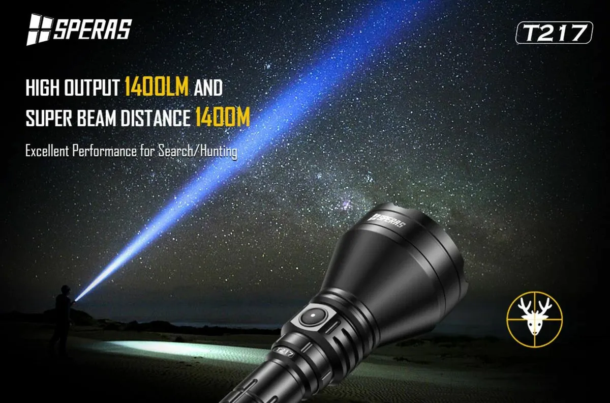 LED flashlight, 1400 Lumen / 1400 Meter Beam - Image 3
