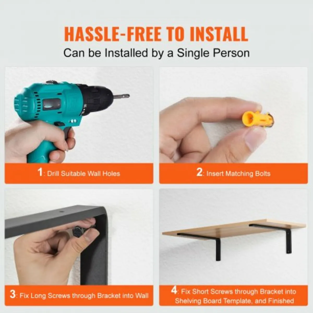 Shelf Bracket, Heavy Duty Floating Shelf Brackets - Image 2