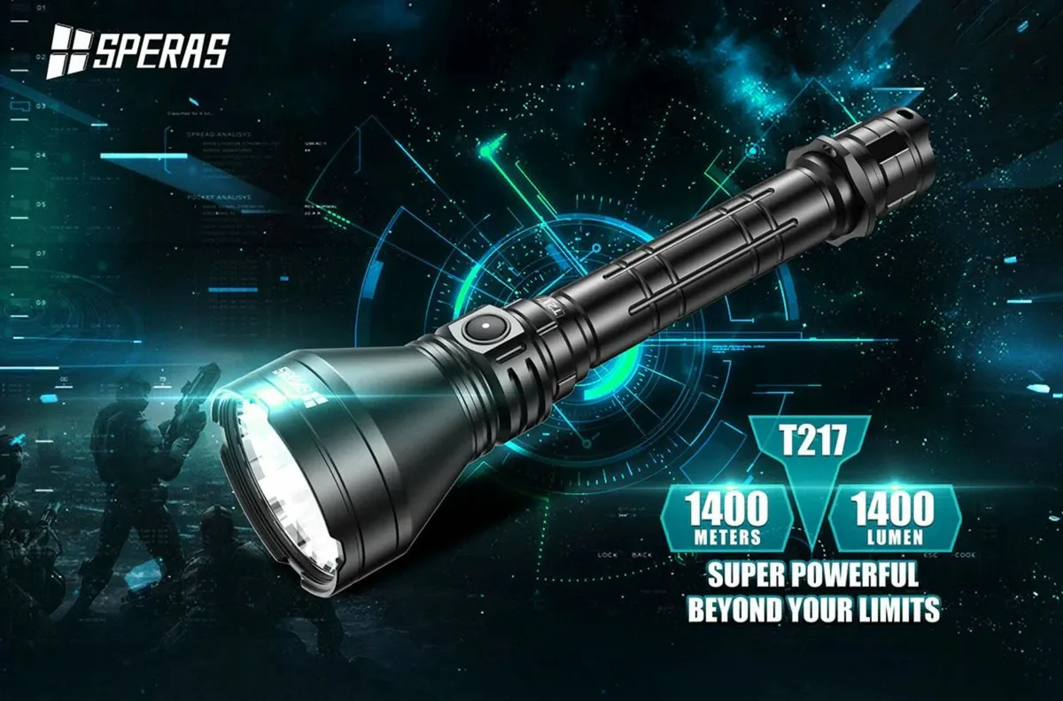LED flashlight, 1400 Lumen / 1400 Meter Beam - Image 2