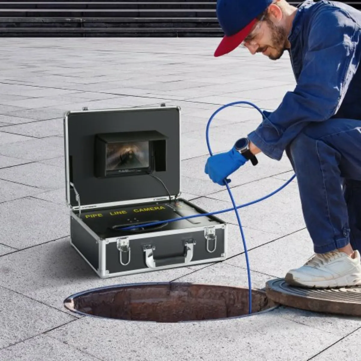 Sewer Camera Pipe Inspection Camera 7-inch Screen - Image 1