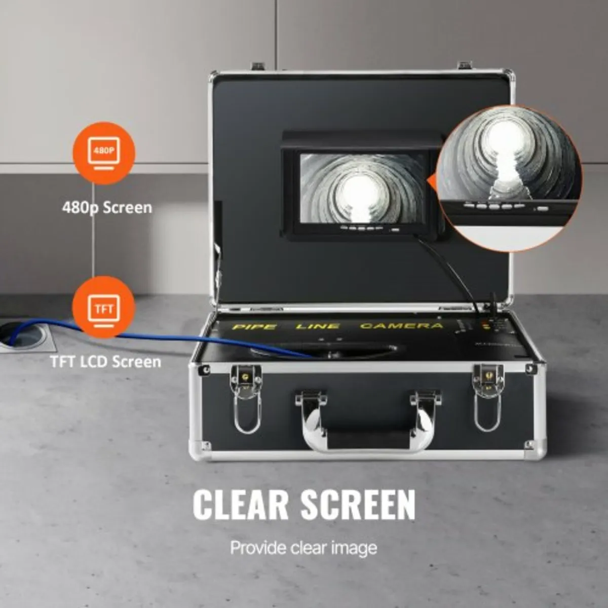 Sewer Camera Pipe Inspection Camera 7-inch Screen - Image 4