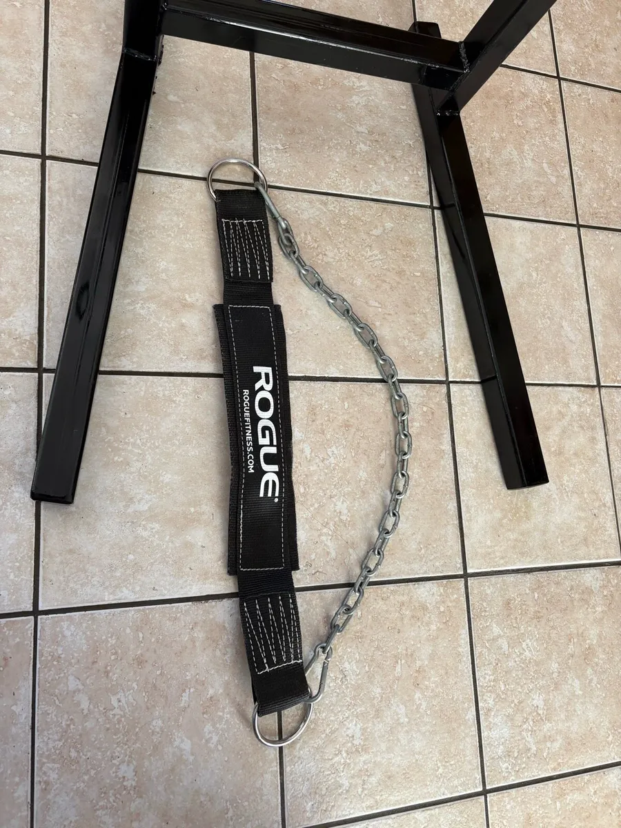 Rogue Branded Dip Belt And Steel Tricep Dip Stand! - Image 1