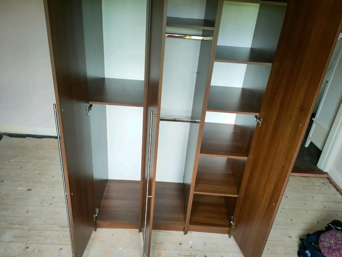 Walnut Bedroom Wardrobe - Image 2