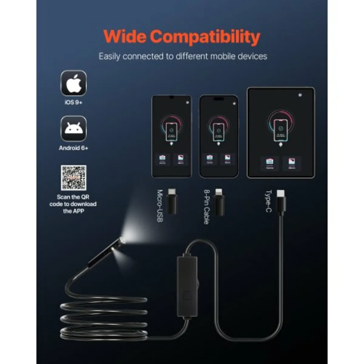 Dual Lens Borescope Endoscope Camera for Android I - Image 4