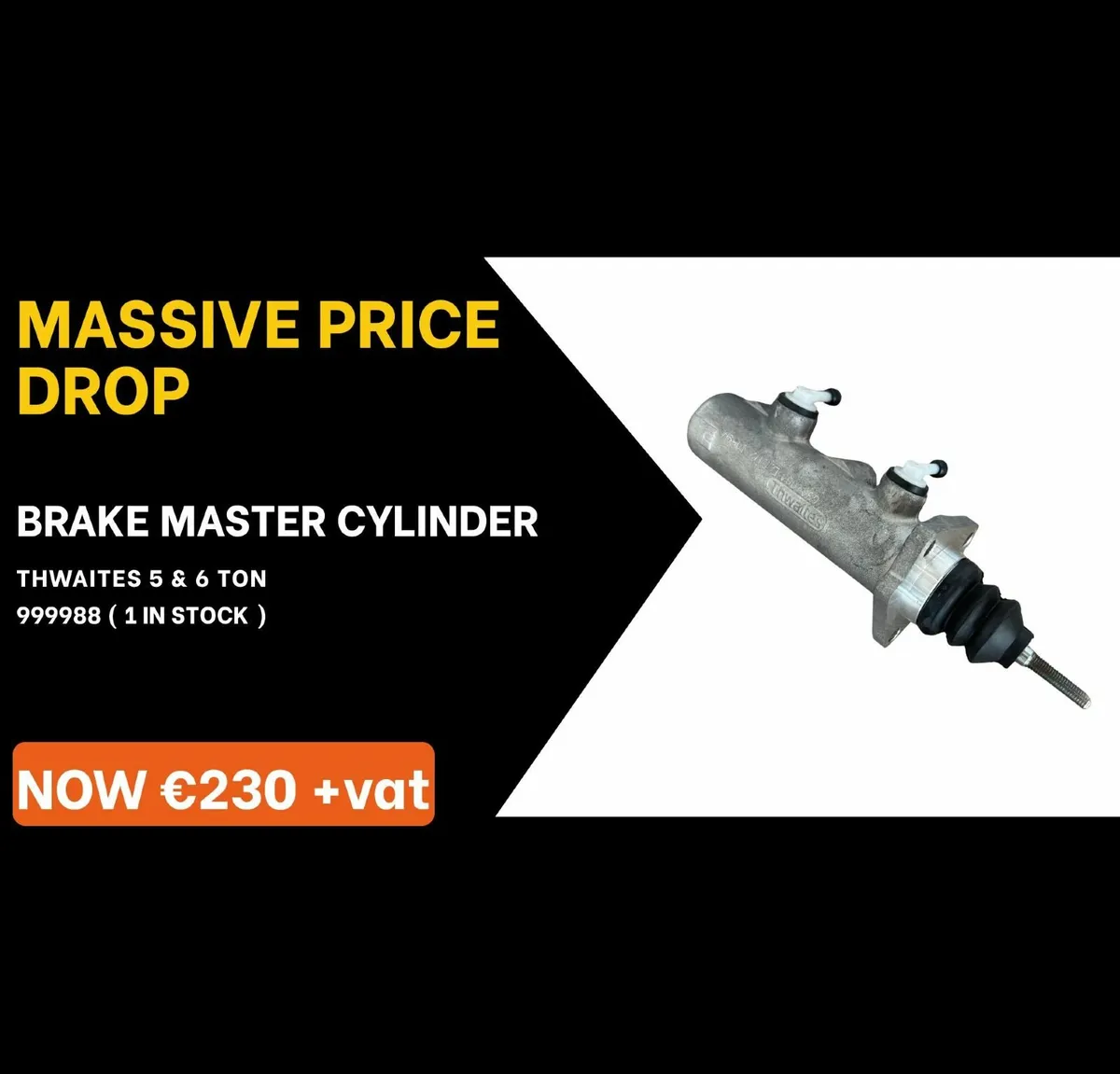 BRAKE MASTER CYLINDER  THWAITES 5 & 6 TON