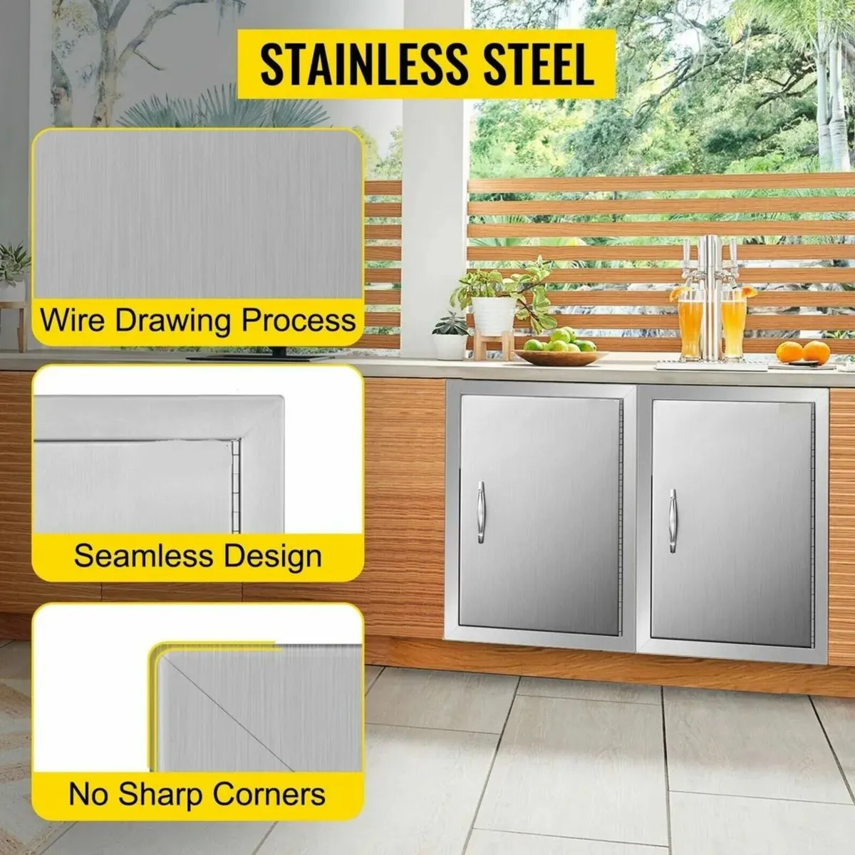 14x20 BBQ Access Door Stainless Steel Outdoor - Image 2