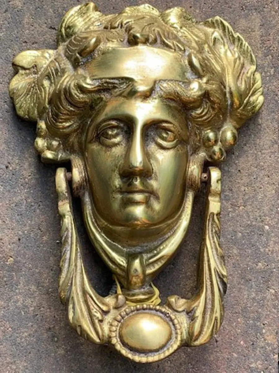 Vintage Brass Anna Livia Door Knocker - Image 1