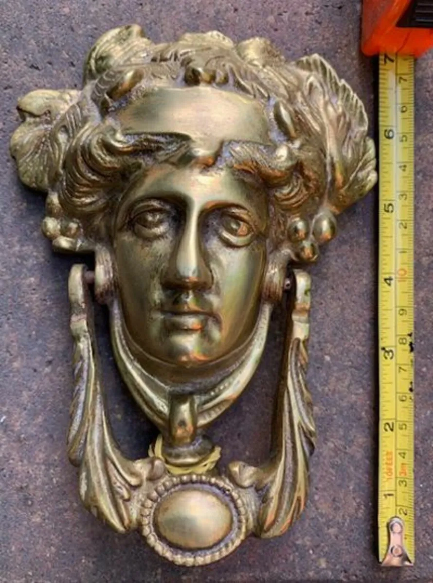 Vintage Brass Anna Livia Door Knocker - Image 3