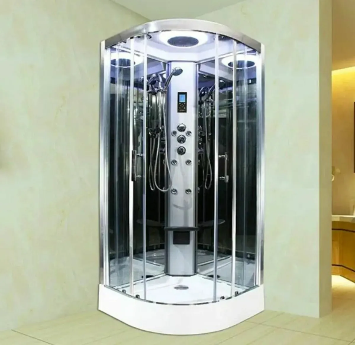 Premium Steam Shower Pod - 900mm Quadrant - Image 1
