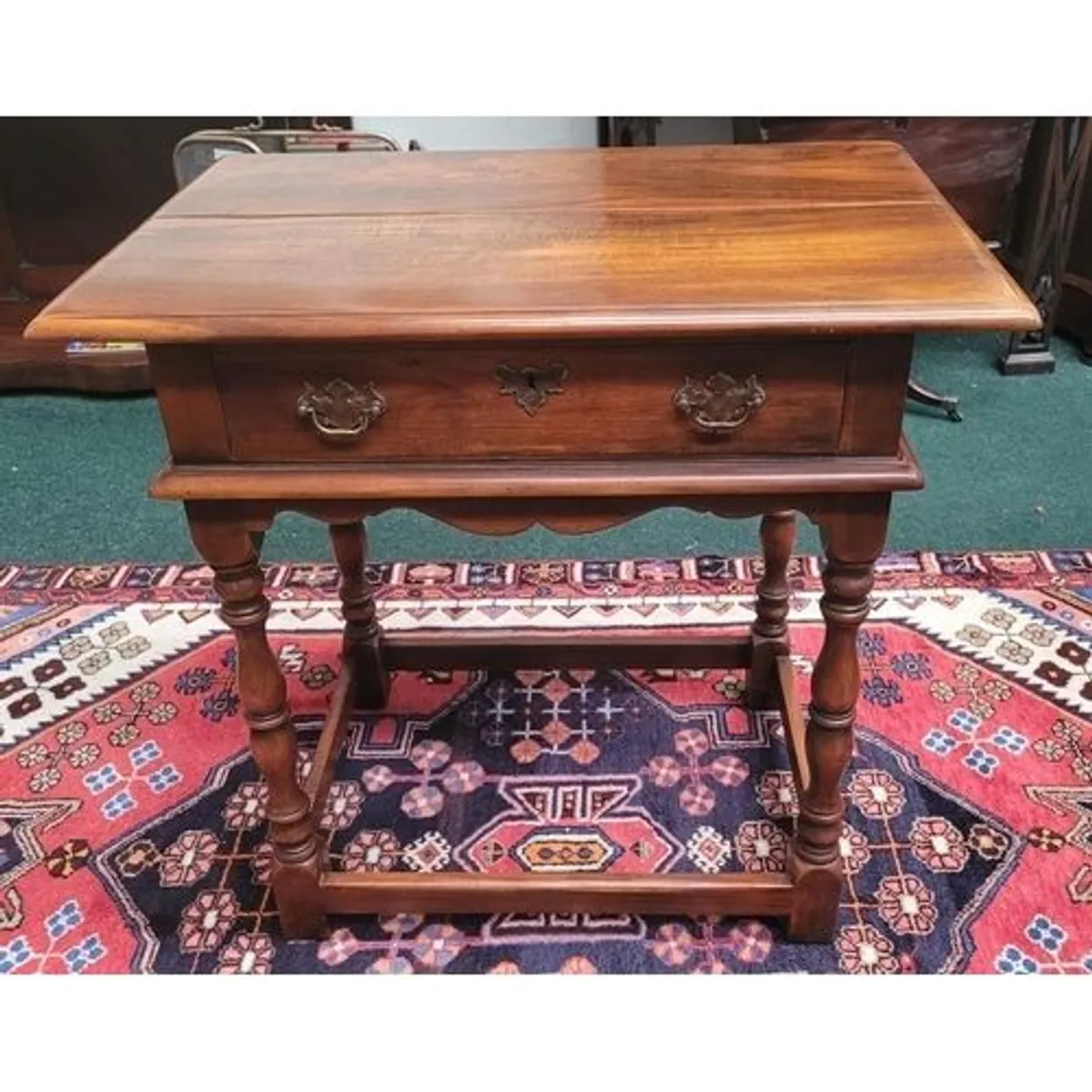 High Quality Theodore Alexander Hardwood Side Table, Desk, Drawers, Fine Wood. - Image 2