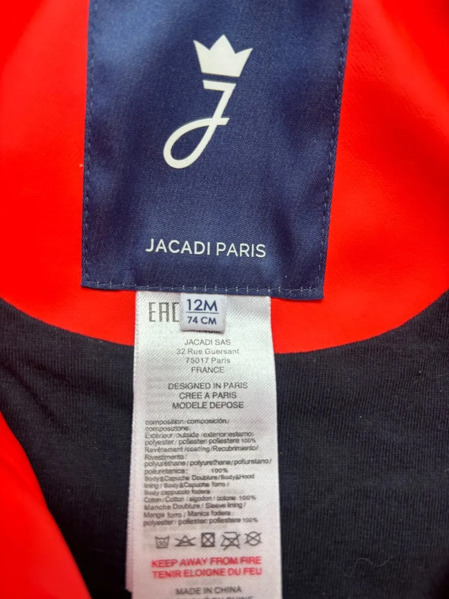 Jacadi Paris rain jacket kids size 12 mon/74cm - Image 2