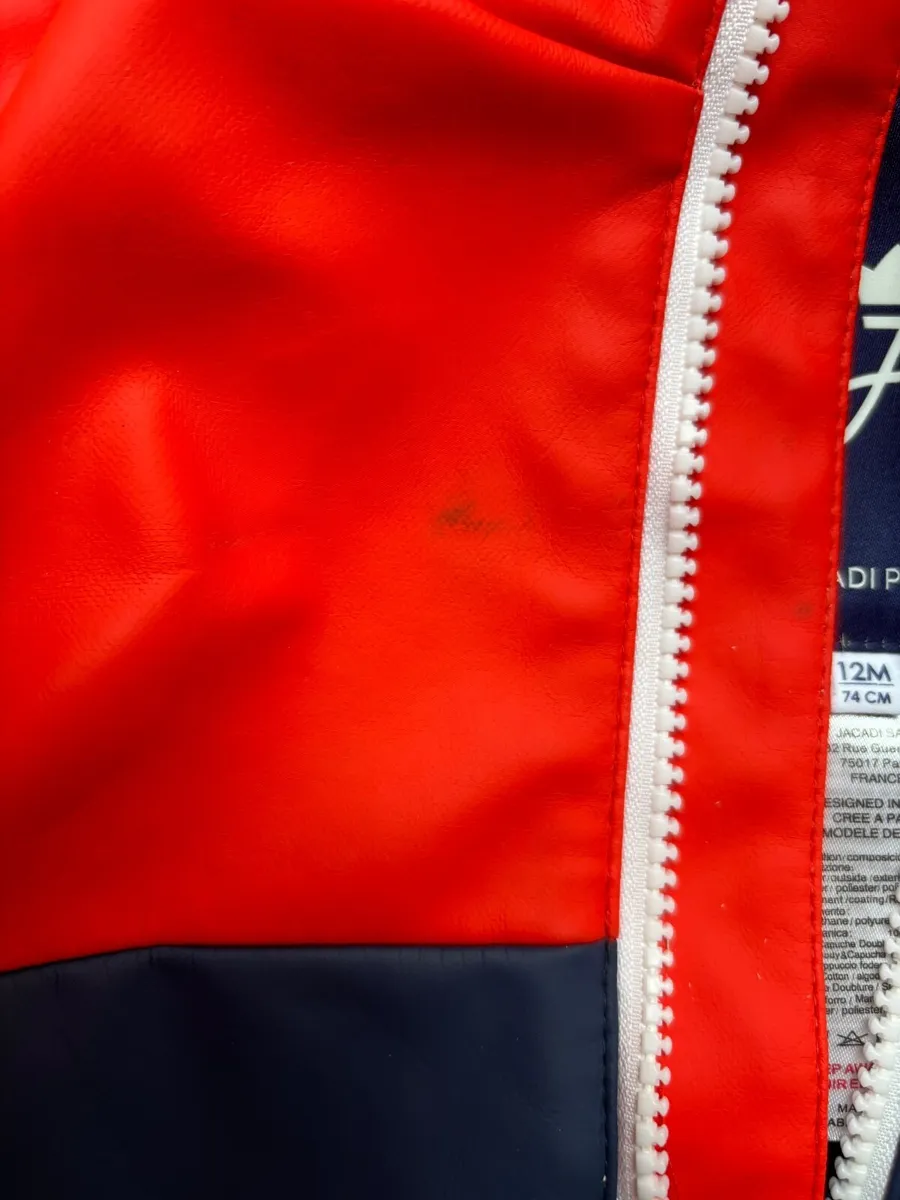 Jacadi Paris rain jacket kids size 12 mon/74cm - Image 3