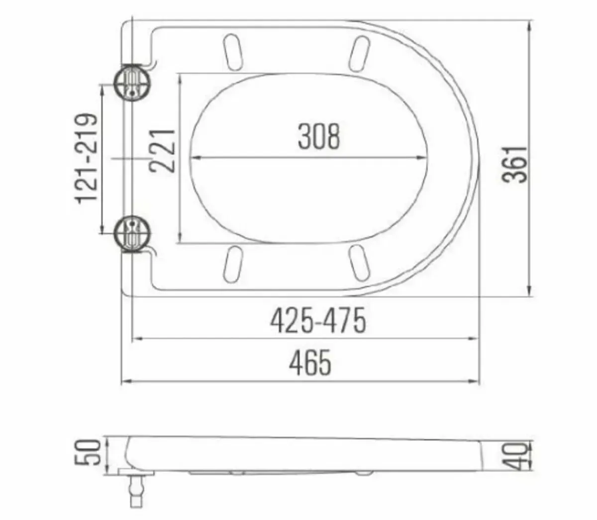 Soft System Lid Cover Close Toilet Seat - Image 4