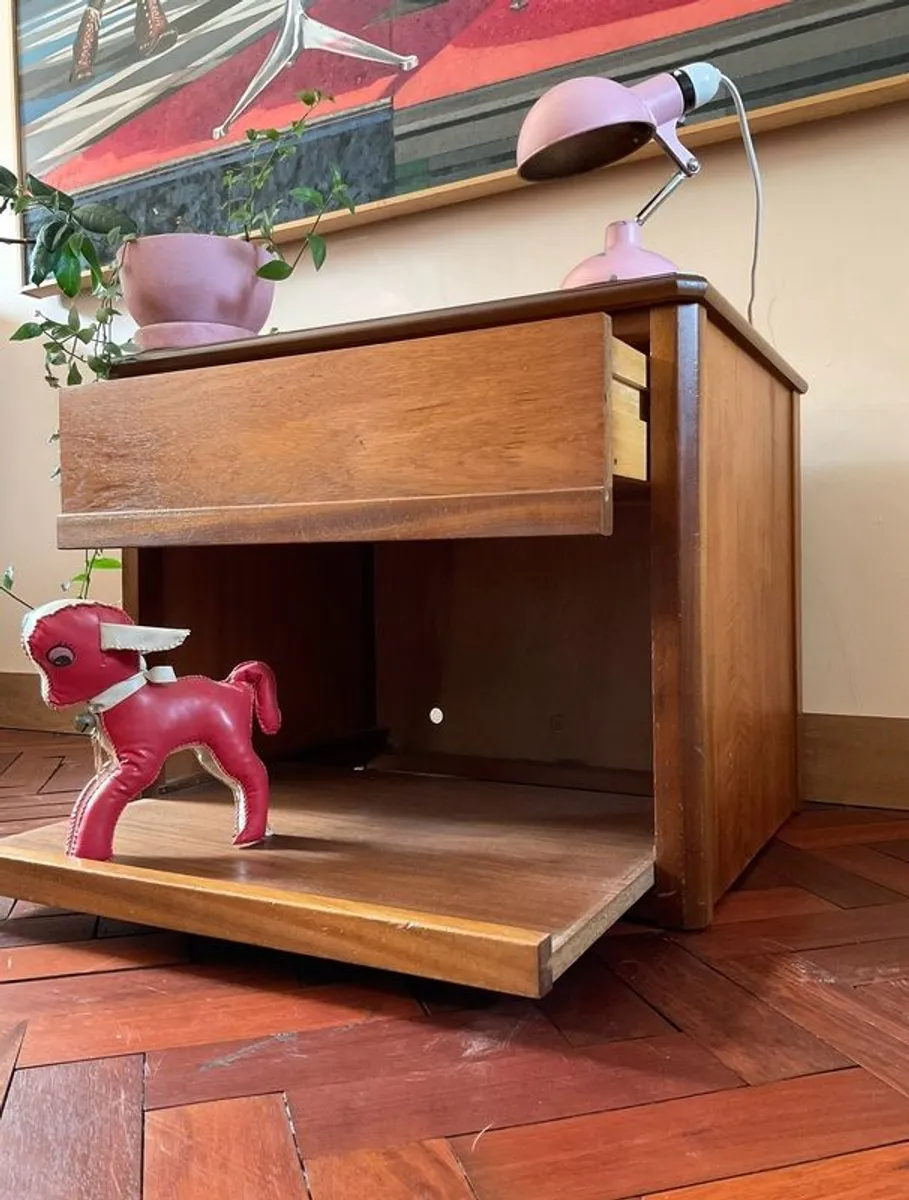 Mid century teak cabinet media - Image 2